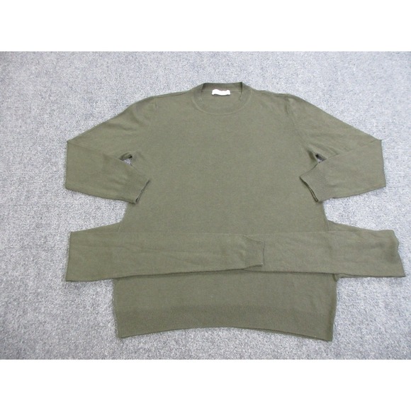 Sandro Sweater Womens Medium Olive Green Wool Cashmere Blend Tie Waist Pullover - Picture 1 of 15